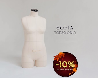 SOFIA Torso Only – No Stand | Soft Dress Form with Legs | Fully Pinnable Tailor Mannequin for a Fabulous Fit