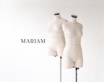 MARIAM Professional Anatomic Dress Form | Soft Sewing Dummy with Reference Lines
