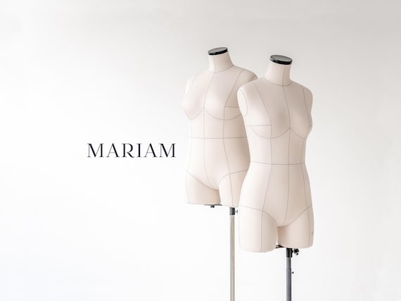 detachable parts of a dress form nyt MARIAM Professional Anatomic | Soft Sewing Dummy With Reference Lines tagged7.9.26-kt Adjustable dress form supports Mayas Padding Kledingmaten:S
