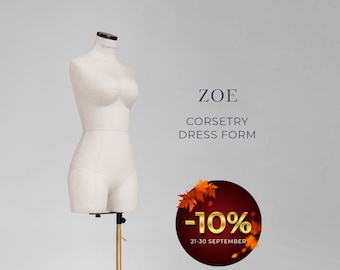 ZOE Dress Form | Extra Soft Compressible Mannequin for Corsetry and Lingerie Design