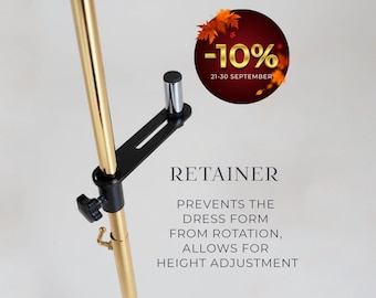 Steel Retainer for Dress Forms, Universal Tailor Mannequin Accessory, Height Adjustment, Rotation Stabilizer