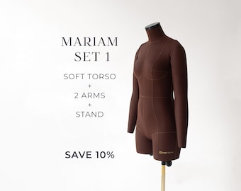 MARIAM Soft Tailor Dress Form with Arms in Deep Brown (SET 1) – Professional Sewing Mannequin