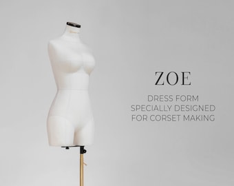 ZOE // Extra soft compressible dress form for corset and lingerie design | 100% pinnable and anatomic tailor mannequin torso