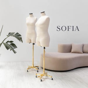 SOFIA // 脚と構造ラインを備えた柔らかく圧縮可能なテーラードレスフォーム | テーラーマネキン | カスタムサイズ | 本当に素晴らしいフィット感を実現
