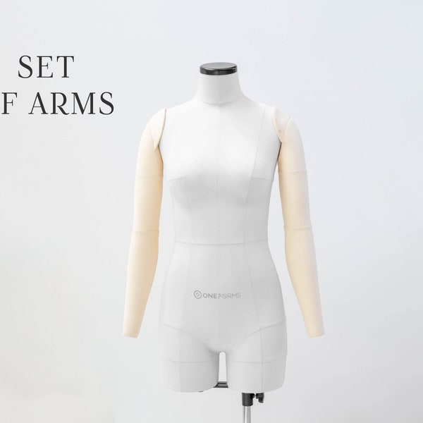 1 PAAR ARME für Formgebung Sofie, Bezug Baumwolle | Ansteckbare weiche Arme zum Drapieren, Muster herstellen | Schneider Schaufensterpuppe Accessoire, nähen