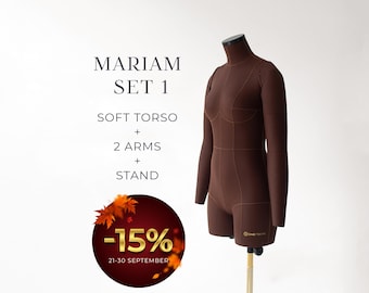 MARIAM Soft Tailor Dress Form with Arms in Deep Brown (SET 1) – Professional Sewing Mannequin