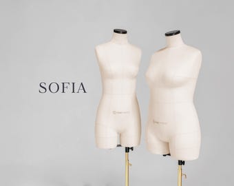 SOFIA // Soft anatomic tailor dress form with compressible shoulders | Tailor mannequin torso | Fully pinnable | Custom sizes available
