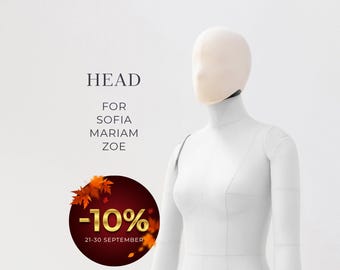 Pinnable Magnetic Head for Sofia, Mariam, Zoe Dress Forms, Draping Accessory