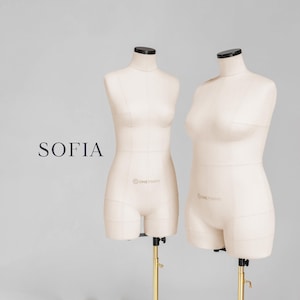 SOFIA // Maniquí de sastre anatómico suave con hombros comprimibles / Torso de maniquí de sastre / Totalmente sujetable con alfileres / Tamaños personalizados disponibles