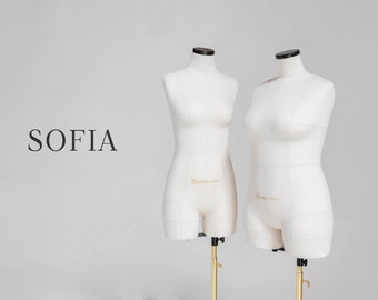 SOFIA // Forma de vestido de sastre anatómico suave con hombros "plegables" / Torso de maniquí de sastre / Totalmente pinnable / Tamaños personalizados disponibles