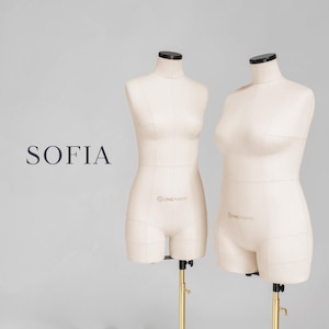 SOFIA // Manequim anatômico e macio com ombros compressíveis | Torso de manequim de alfaiate | Totalmente fixável | Tamanhos personalizados disponíveis