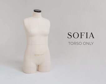 SOFIA (NO STAND, torso only) // Soft tailor dress form with legs | Tailor mannequin | Fully pinnable | Tailor dummy | For truly fabulous fit