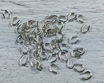 Silver Plated Wire Guardians, Guards, 3x4.5mm, 25pcs. Wire Protector