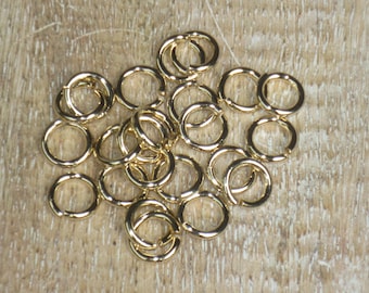 300+ 7mm 19ga Gold Jump Rings OPEN 7mm OD 5.2mm ID 0.9mm Thick Plated Or Silver /& Bronze Connectors LeadNickel Free Diy Jewelry Supply
