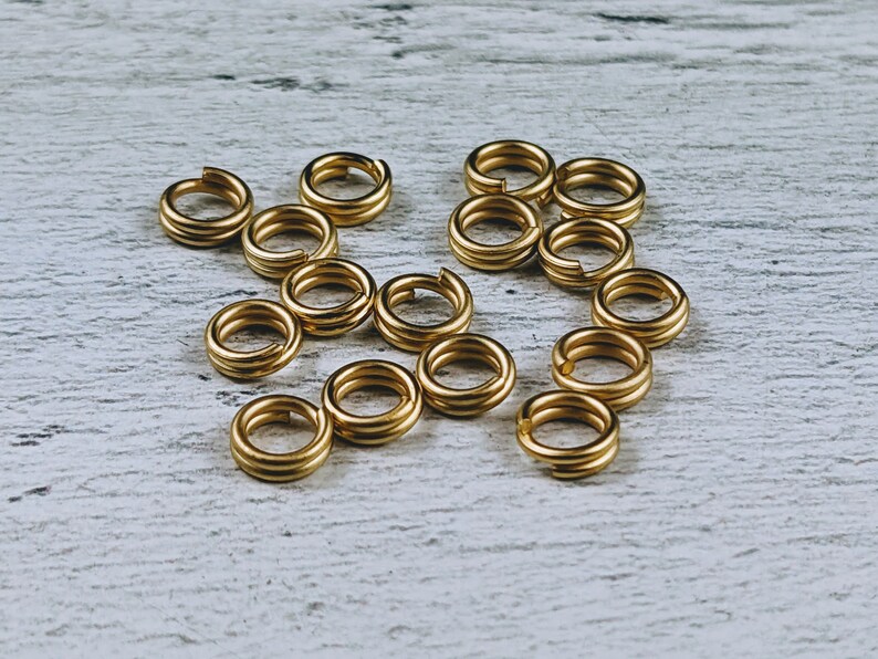5mm Split Matte Gold Jump Rings Etsy