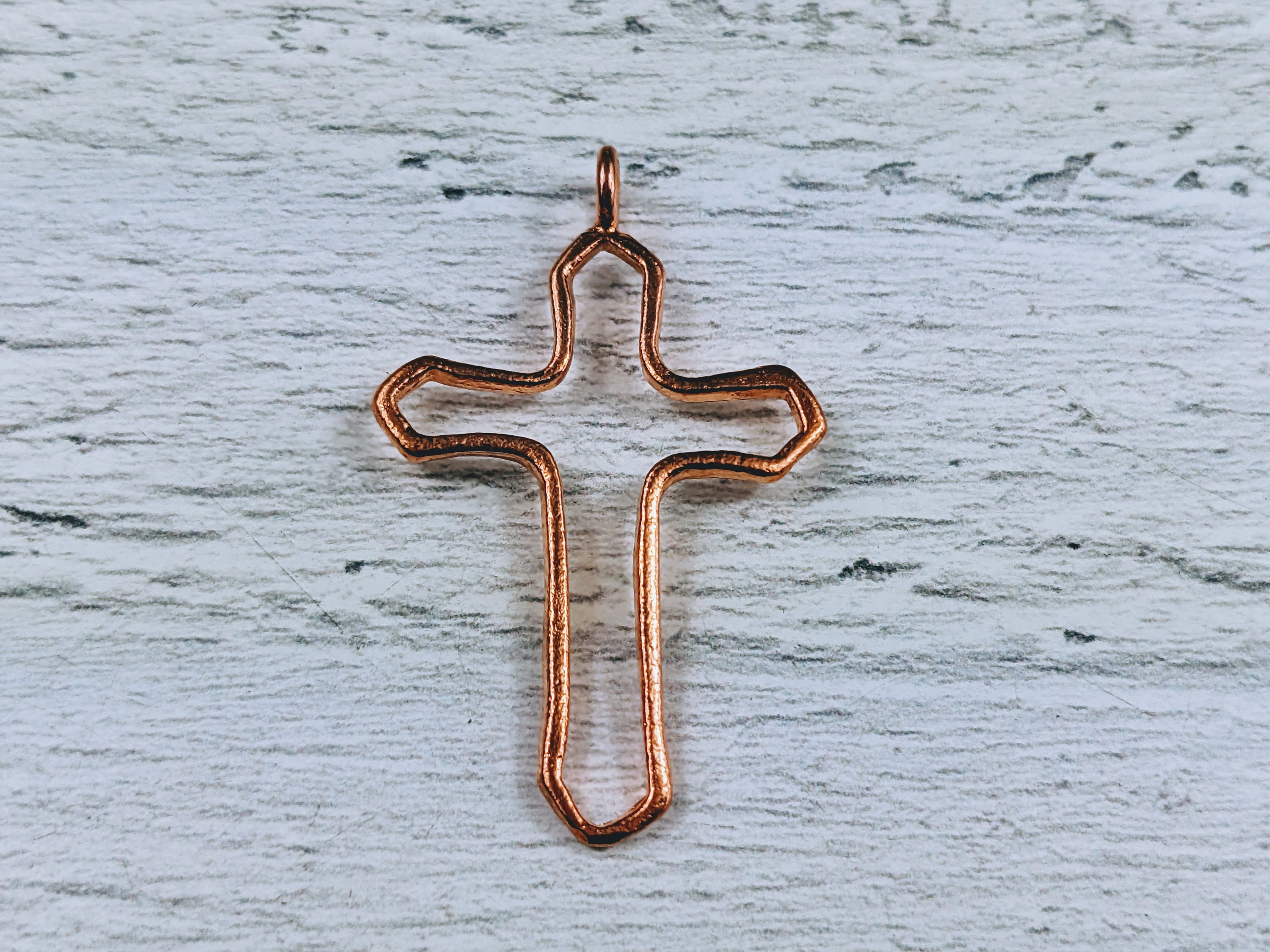 Copper cross necklace outlet