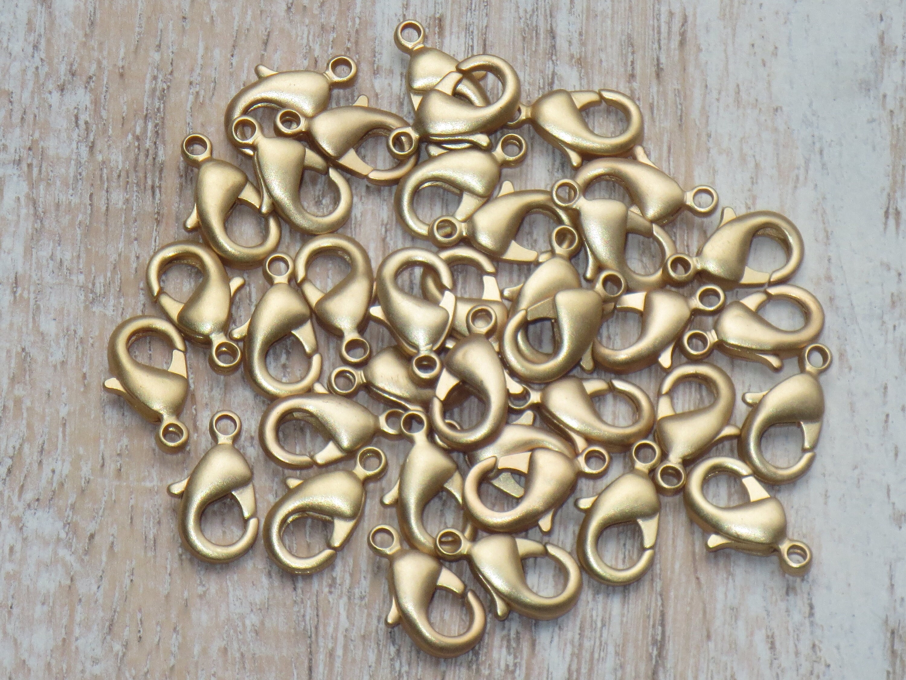 Matte Gold Lobster Clasps 12x7mm