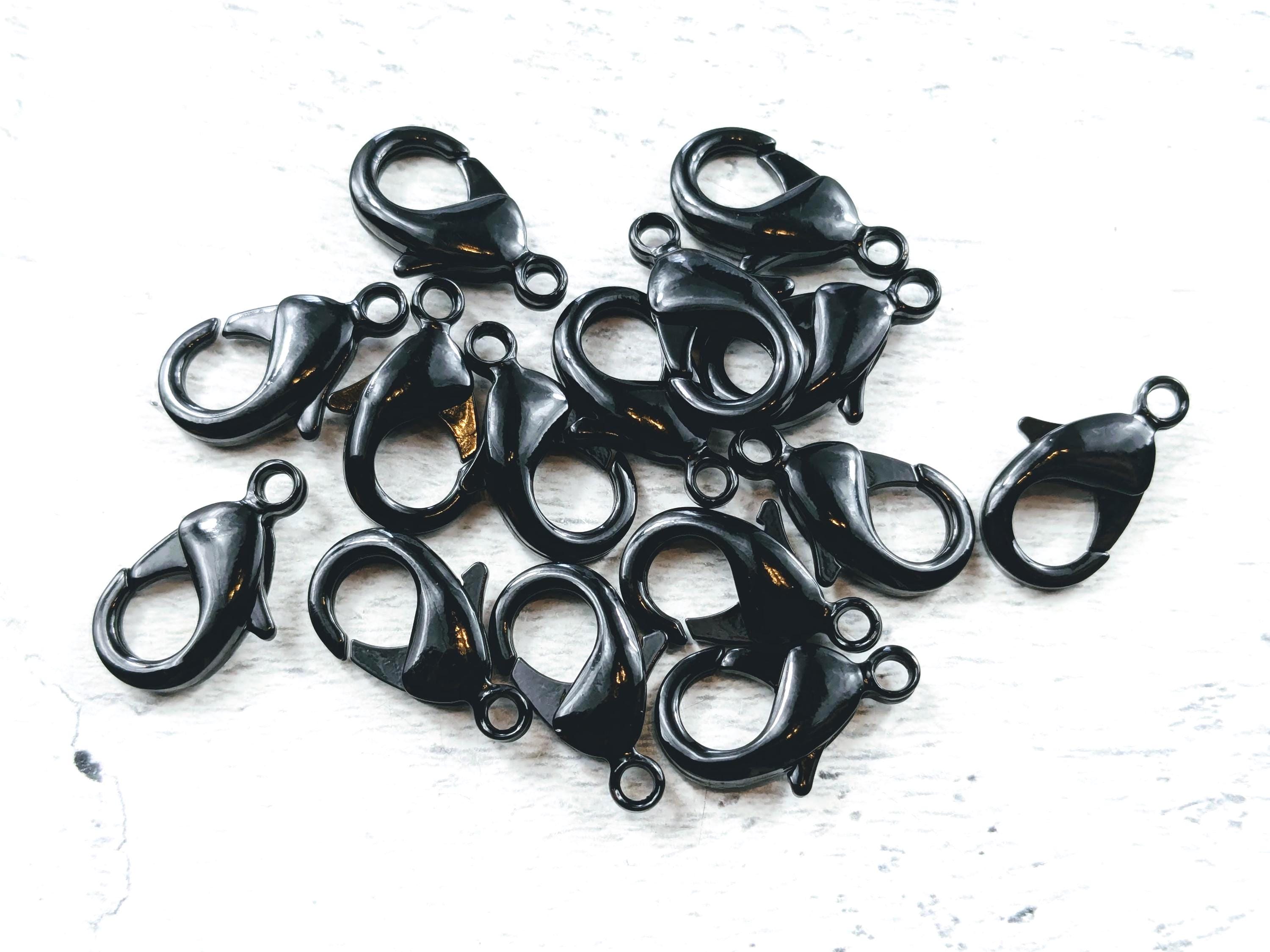 Black Plated 18x12mm Lobster Clasps, Claws, Jewelry Clasp - Etsy