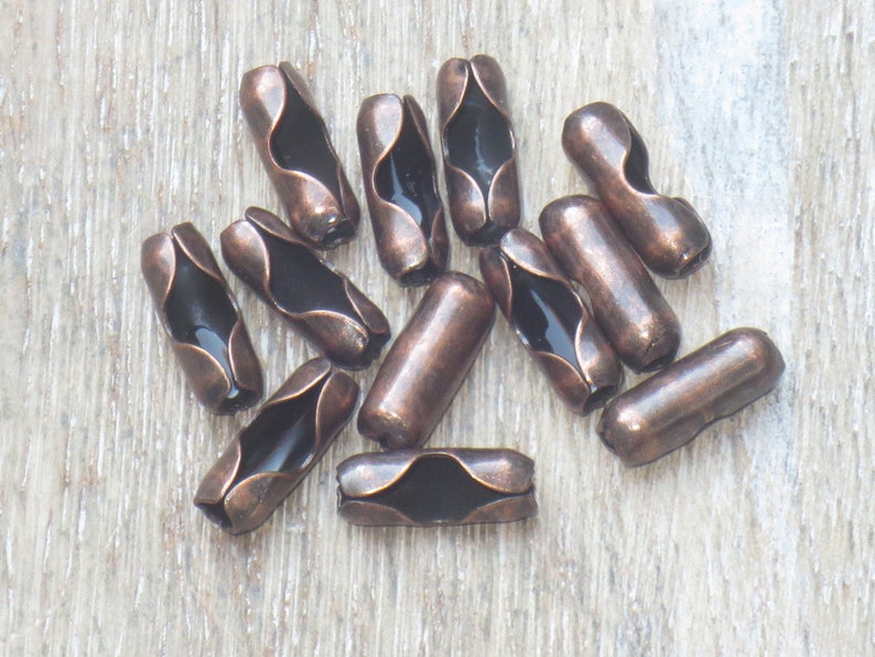 Antique Copper Ball Chain Connectors 3.2mm Fits 3mm Chain Etsy