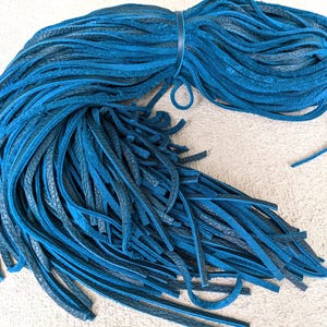 Dunkel Türkis Hirschleder Weiche Lederband 3/16&quot;/5 mm/ 40&quot; Stück/ 5 Streifen, 5Stk.