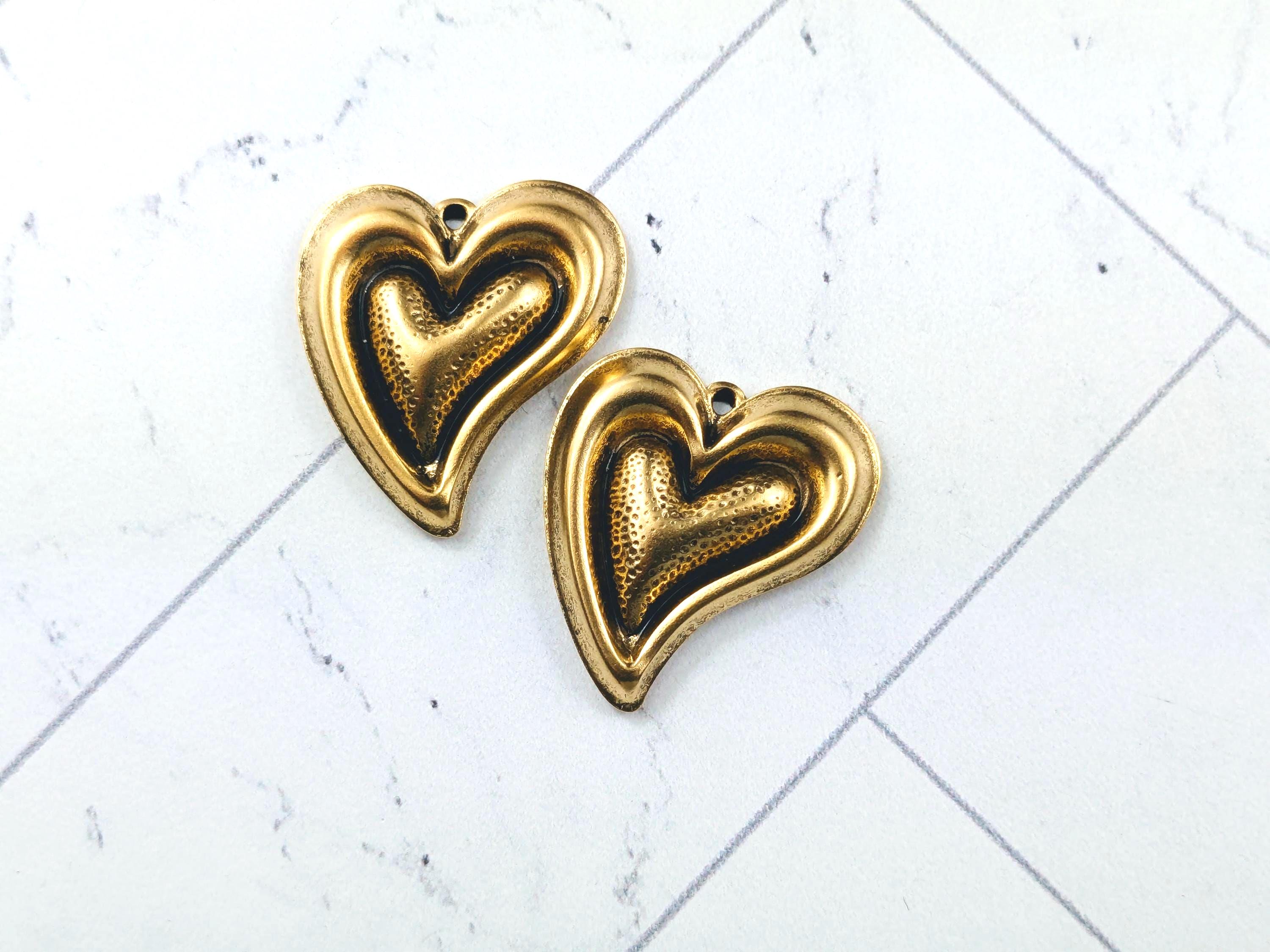 22金 ゴールドハートチャーム クロムハーツ スタック ハート チャーム 22金 ゴールド / CHROME