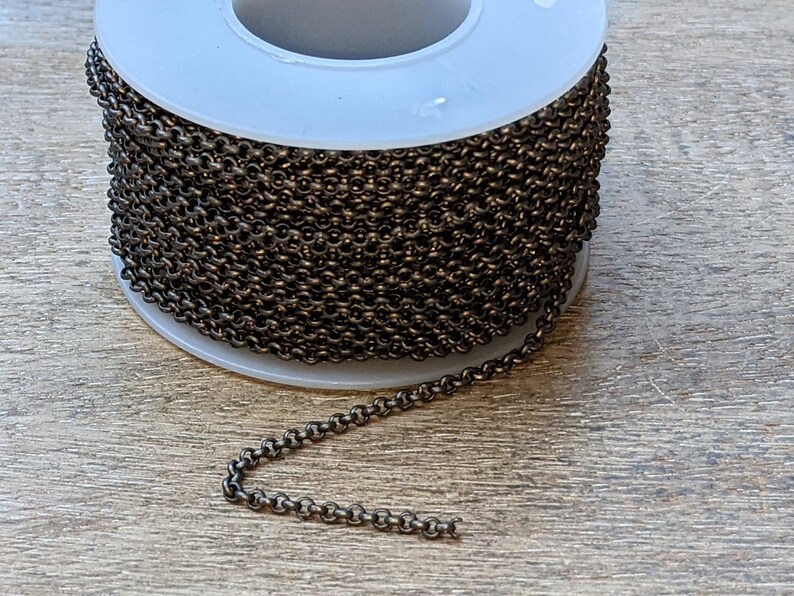 2mm Rolo Chain in Matte Gunmetal Link Chain | Etsy