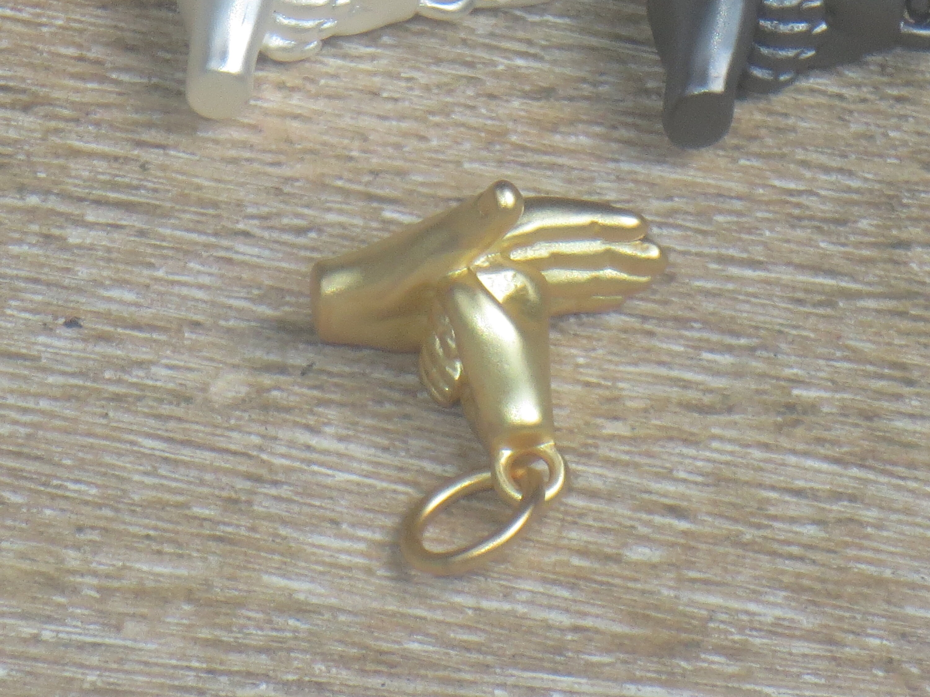 Matte Gold Silver or Gunmetal Fist in Hand Charm Rock Paper - Etsy