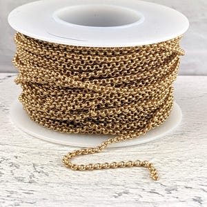 1.8mm Rolo Chain in Matte Gold