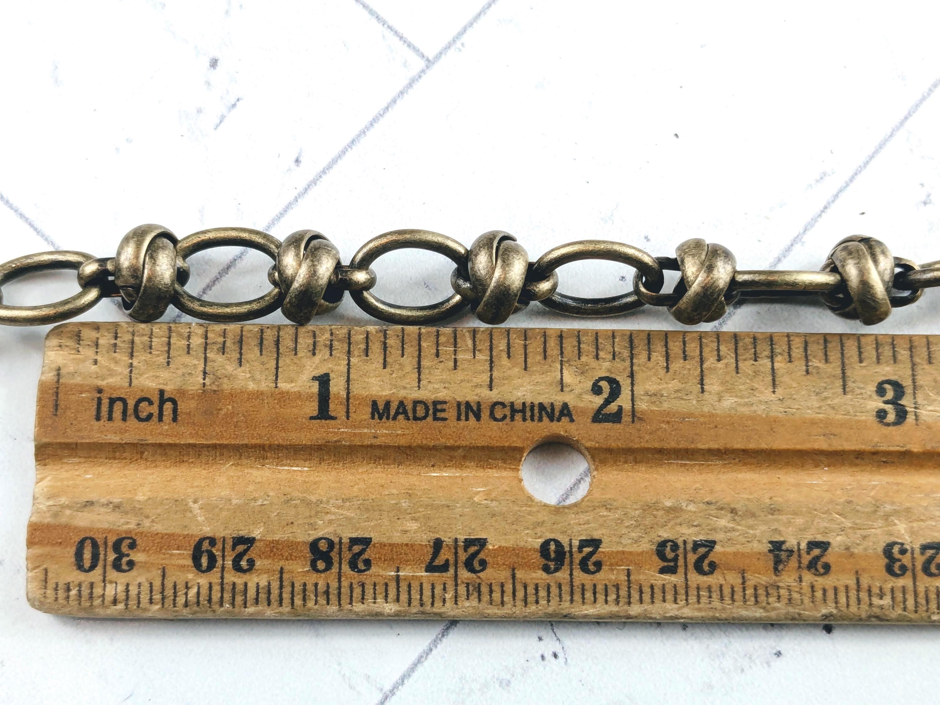 Ox Chain Antique Brass Ox Eternity Knot Oval Link Chain, 12x9mm Oval Links, 8mm ...