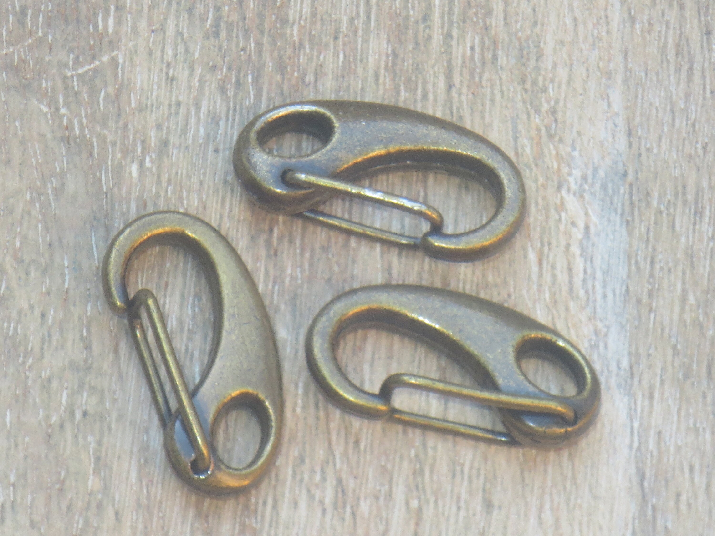 Clip Clasp Carabiner 1pc 25mm Antique Brass Clip Lobster Clasp Jewelry