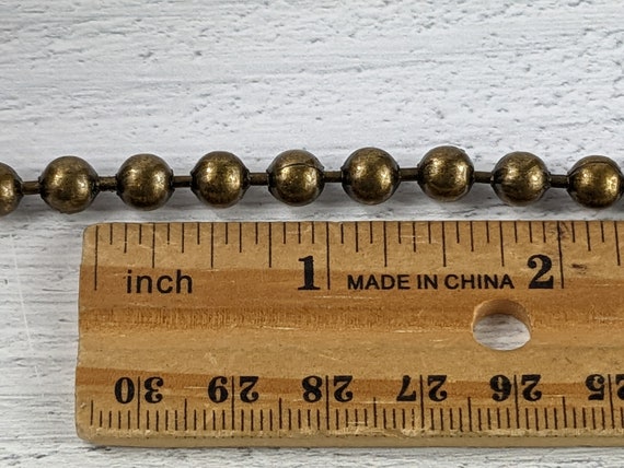 Antique Brass Ball Chain 6.4mm Large Ball Chain Etsy