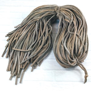 Taupe Deerskin Soft Lederband 3/16&quot;/ 5 mm/ 40&quot; Stück/ 5 Streifen, 5Stk.