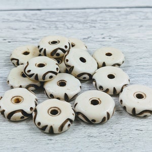 Chinese Bone Disc Beads