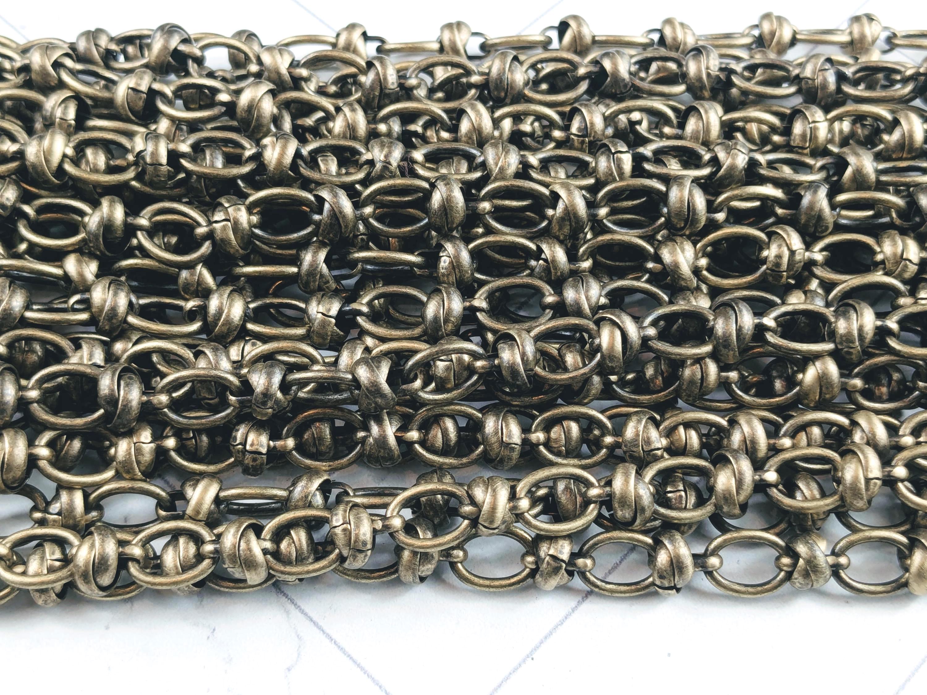 Ox Chain Antique Brass Ox Eternity Knot Oval Link Chain, 12x9mm Oval Links, 8mm ...