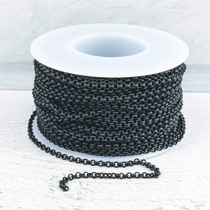 Matte Black 2mm Rolo Chain