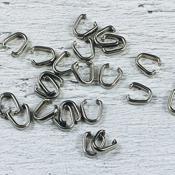 Stainless Steel Oval Quick Link Connectors, 7x6mm, Jump Rings