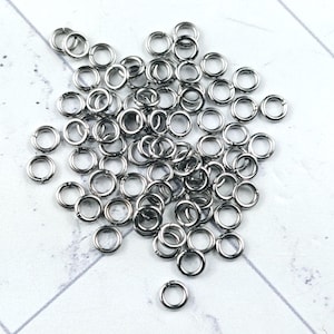 5mm Stainless Steel Soldered Jump Rings, Closed, 18g, Gauge