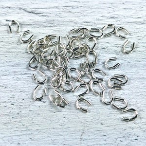 Silver Plated Wire Guardians, Guards, 3x4.5mm, 25pcs. Wire Protector