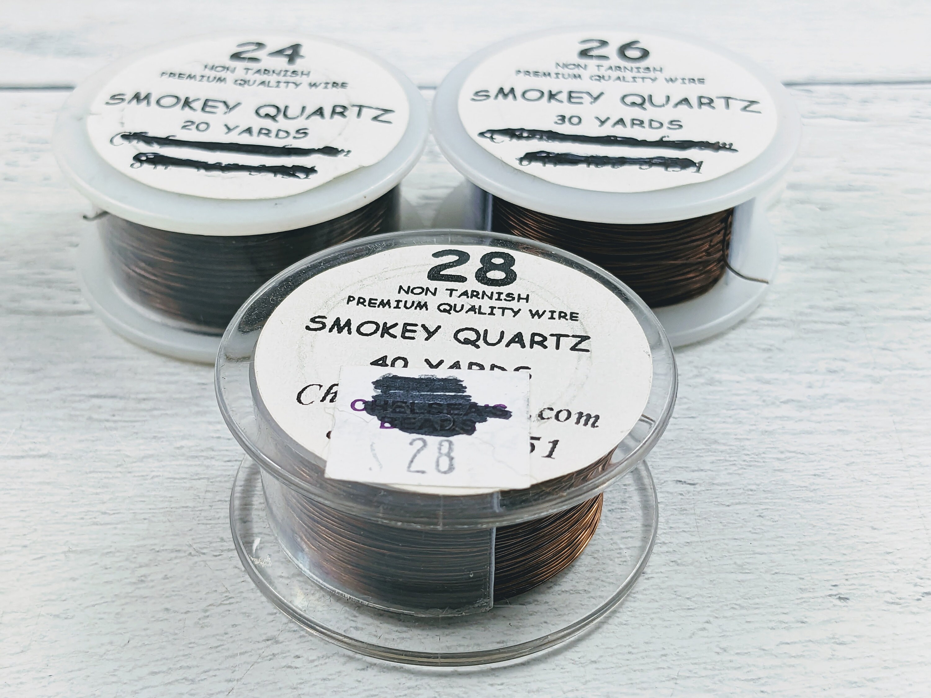 20 Gauge Round Smokey Quartz Enameled Craft Wire - 30 ft: Wire