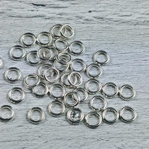 4.75mm Silver Plated Closed Jump Rings