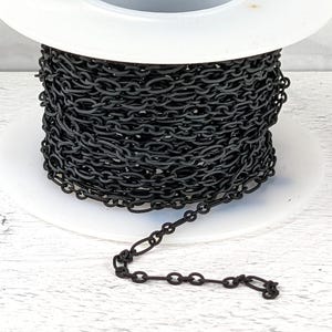 Fine Figaro Chain in Black Nite-Dainty Chain