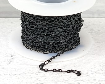 Fine Figaro Chain in Black Nite-Dainty Chain