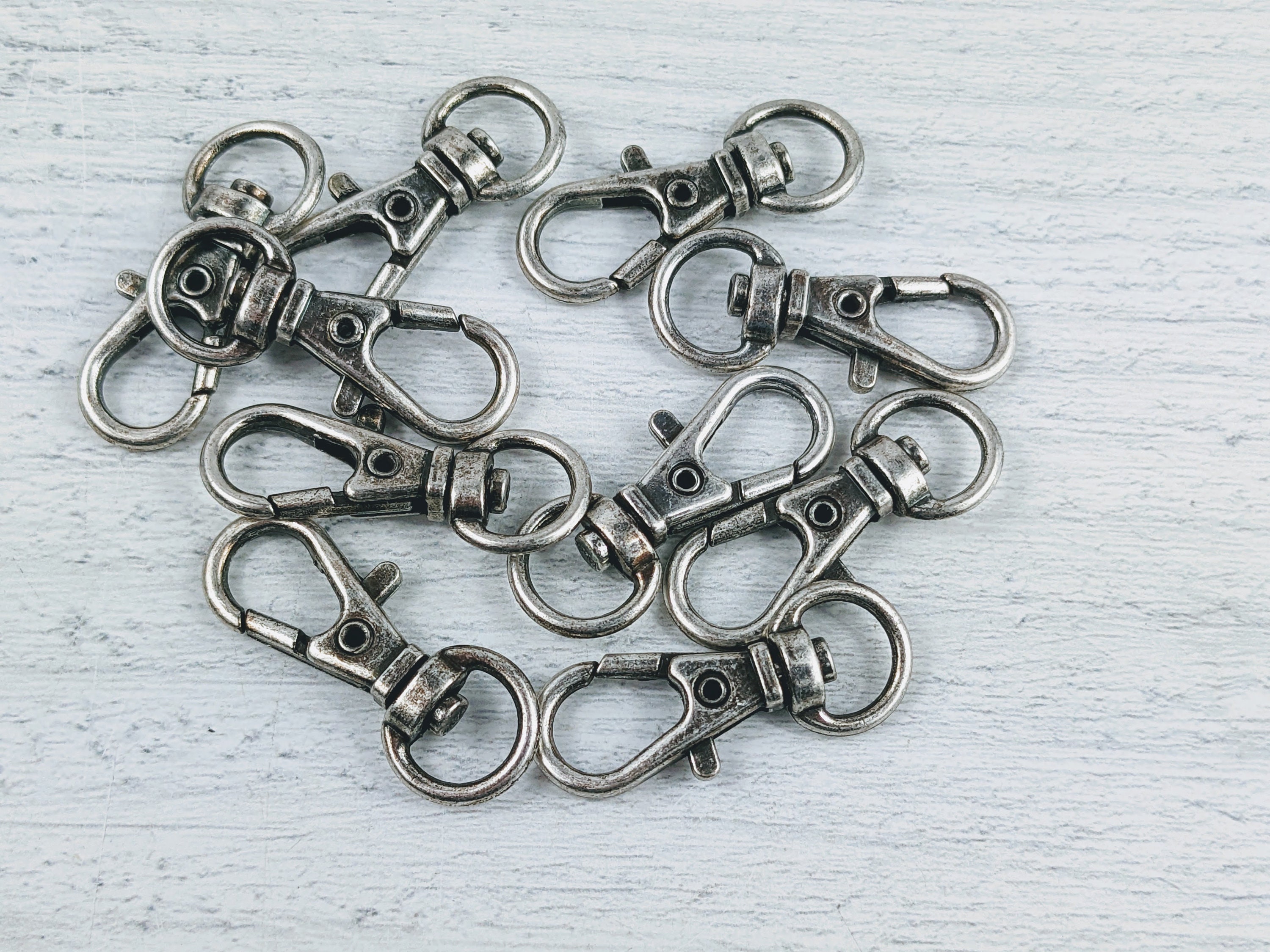 Unique Bargains Key Ring Chain Metal Lobster Swivel Clasp Silver Tone 1.4  X 0.6 X 0.28 20pcs : Target