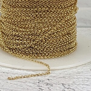 1mm Gold Plated Rolo Chain, Dainty