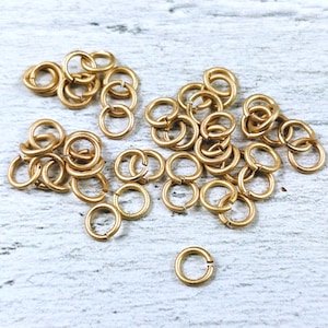 4mm Matte Gold Open Jump Rings
