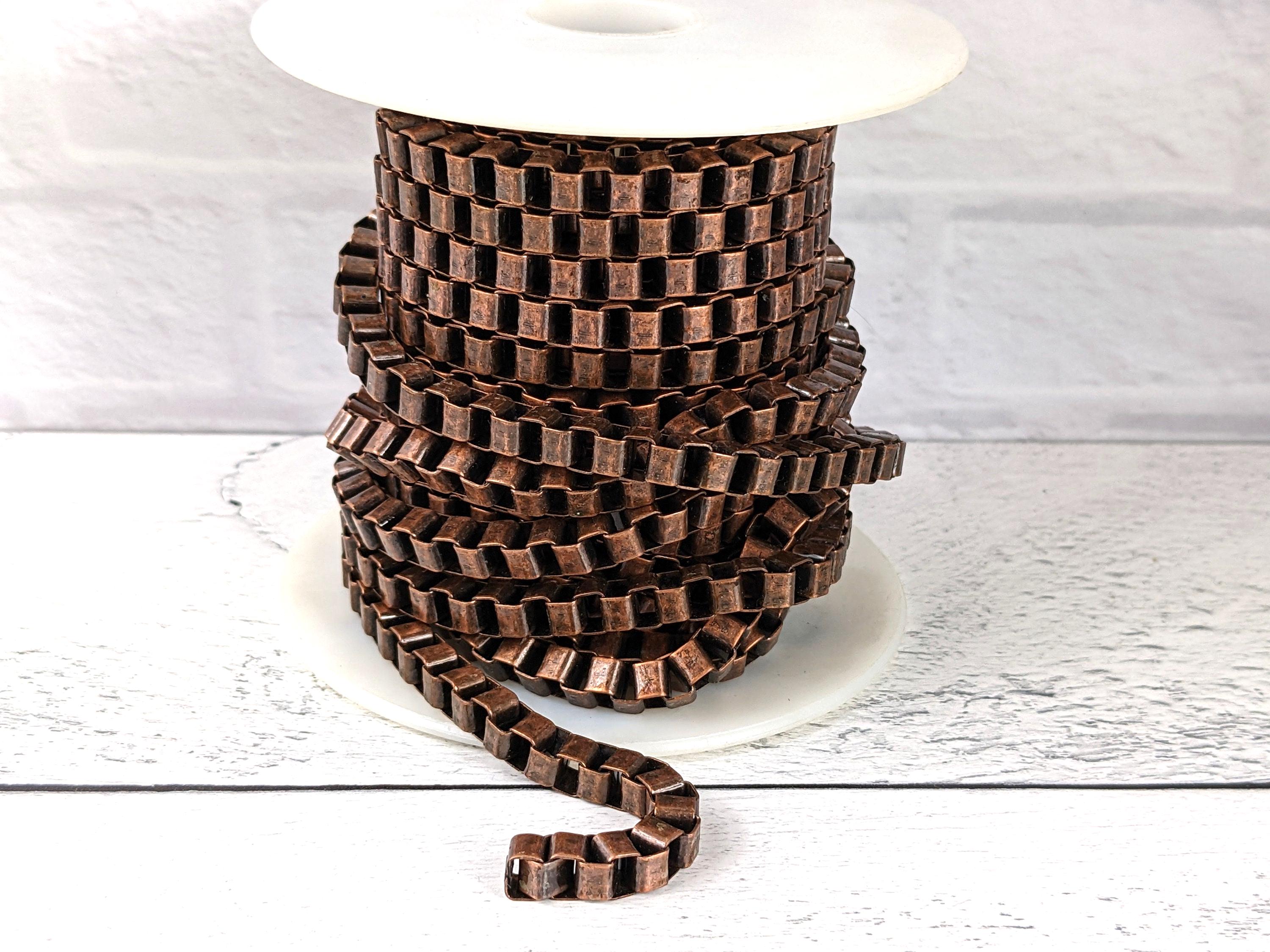 5.6mm Box Chain in Antique Copper, Box Chain, Link Chain - Etsy