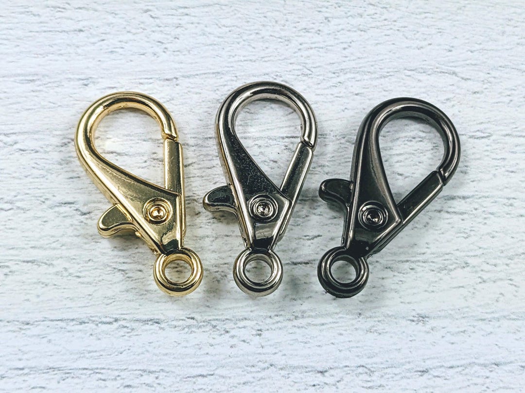 28mm Gunmetal, Silver or Gold Plated Lobster Clasp Closures, 3 Clasps ...