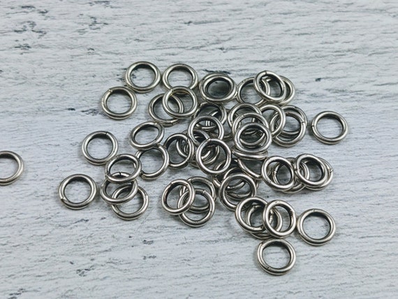 SS JUMP RINGS-- 925 Sterling silver-- Closed and open-- 4mm, 5mm, 6mm, –  Bead Boat