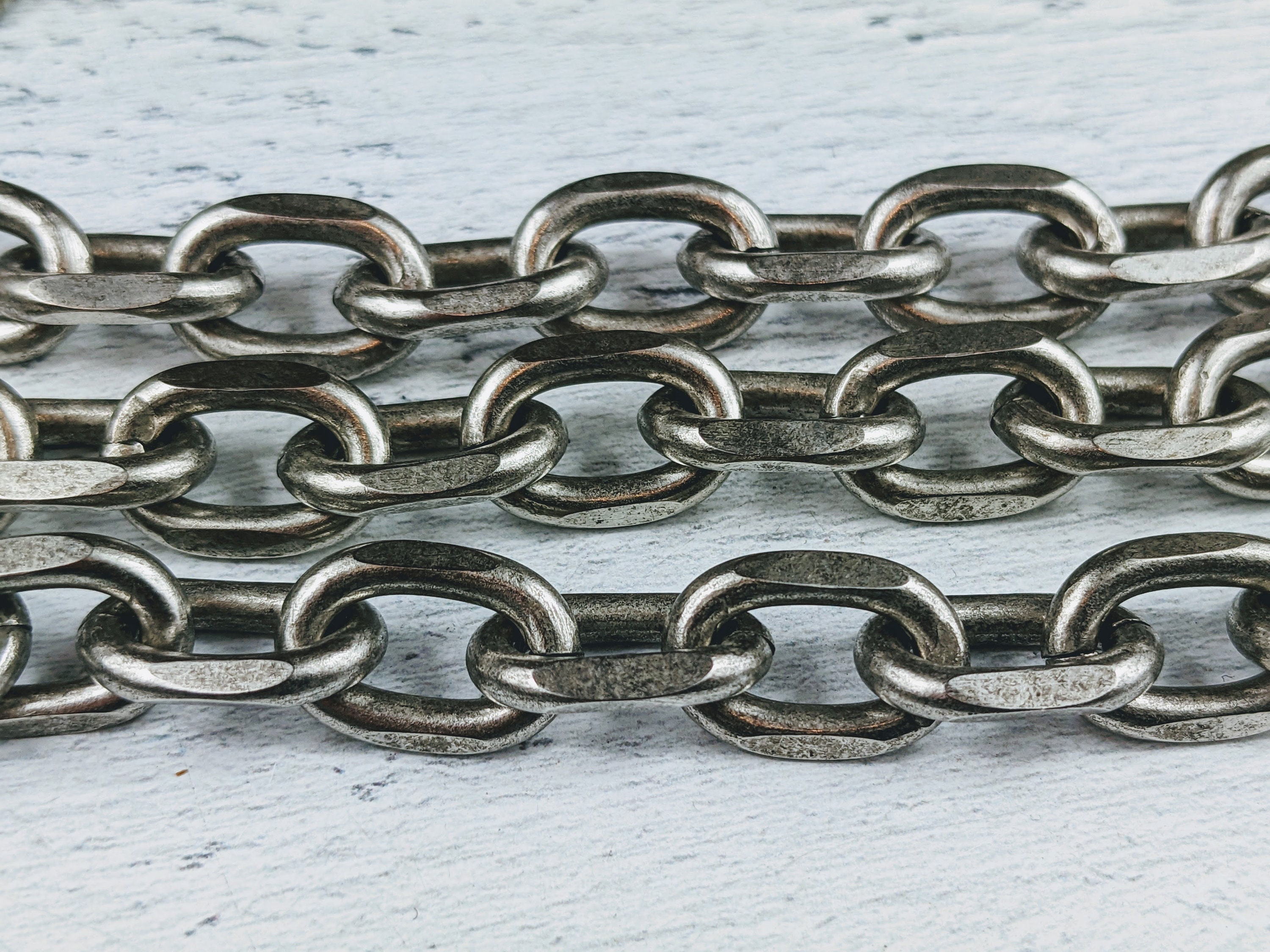 Large Chunky Antique Silver Flattened Cut Oval Link Cable Chain, 12x17mm, Sturdy, Heavy Link, Unisex, Men, Women - Etsy Large Chunky Antique Silver Flattened Cut Oval Link Cable Chain, 12x17mm, Sturdy, Heavy Link, Unisex, Men, Women - Etsy