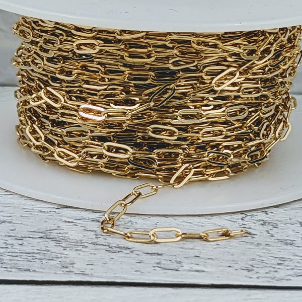 •MEDIUM PAPERCLIP• gold chain